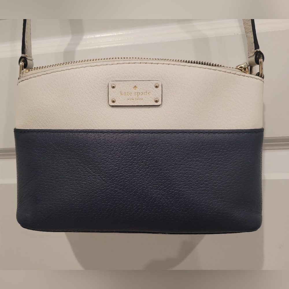 Kate Spade Navy and Cream Crossbody Bag